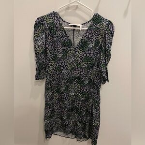 Floral Puff Sleeve Shift Dress See by Chloé